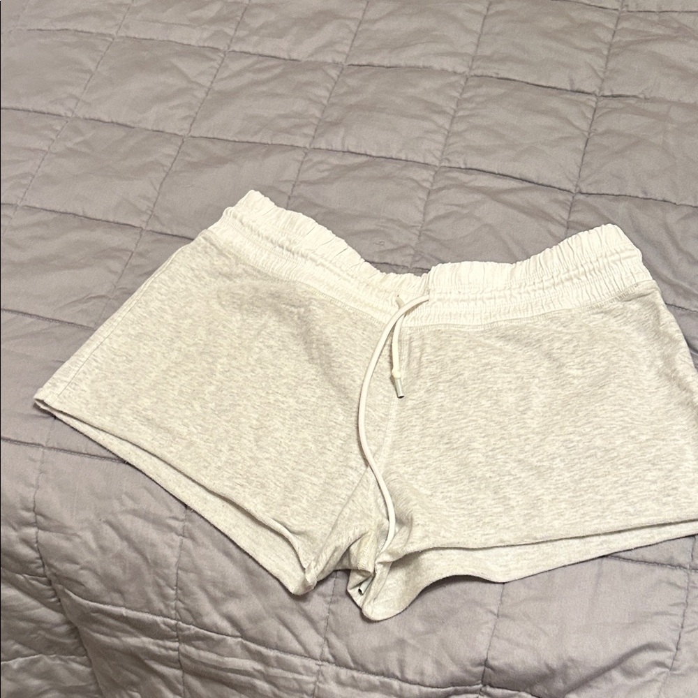 Lululemon white shorts French Terry Tencel